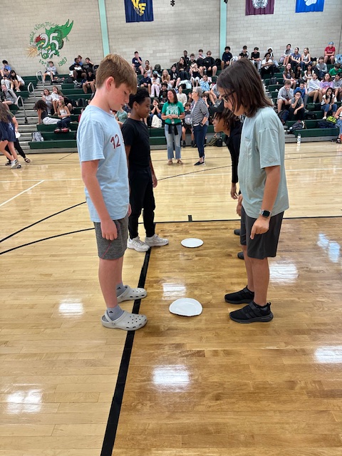 WVMSDragons's tweet image. 7th grade kicked off their first community event of the year with A &amp;amp; B teams coming together for some friendly competition! 🎉 Congrats to 7B on earning the first win of the year! 🏆 #WVMSDragons #CommunityBuilding #LMSD
