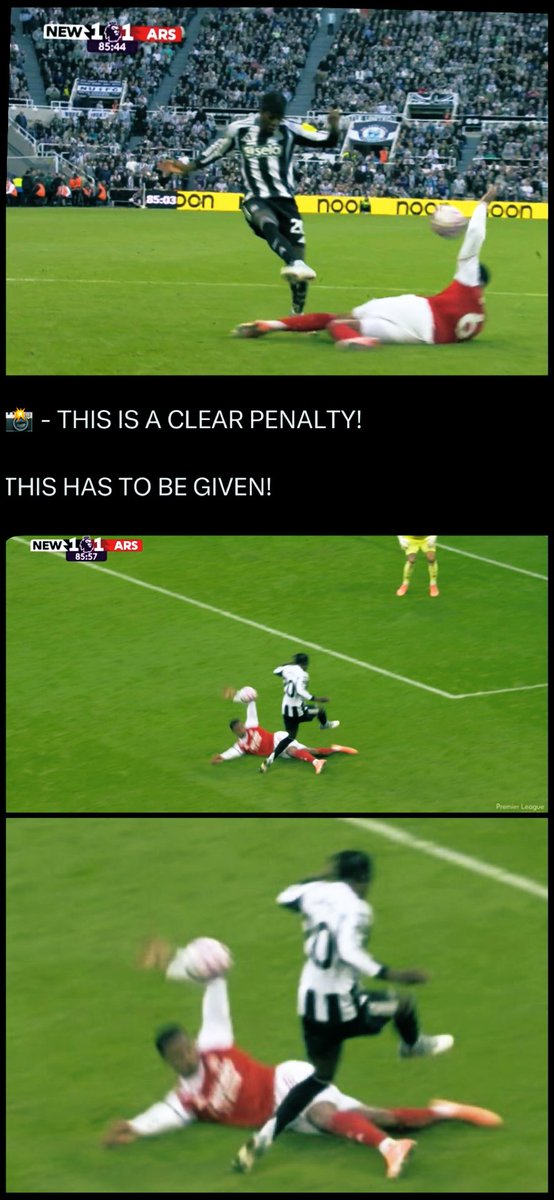 UltraStarTime's tweet photo. 🚨So clear a penalty for Gabriel’s Handball from Elanga we were discussing who would take the resultant spot kick at the match.

@NUFC robbed of that stonewall pen &amp; Gabriel lucky to be on the pitch after punching the 🇩🇪striker. #NUFC robbery Sort it out Howard Webb @FA_PGMOL 🚩 https://t.co/xGRgpRPYt0
