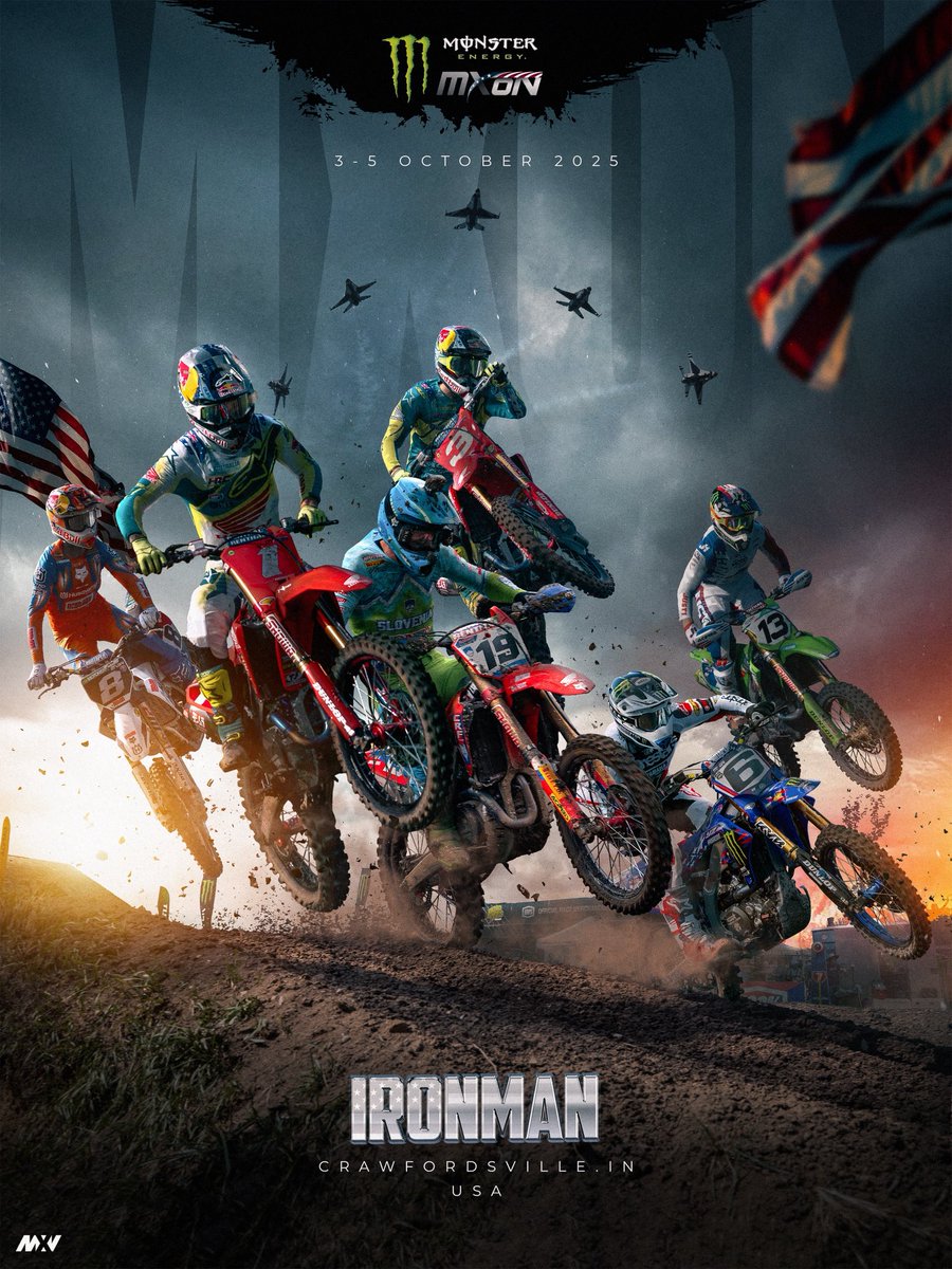 MXVisuals365's tweet photo. NATIONS WEEK IS HERE 🇺🇸 Another stacked lineup for 2025…too many for me to fit on this design 😅 

Who would’ve you included, and who’s your pick to take home the crown next weekend? 👀

#mxon #motocross #photoshop #mx #mxgp https://t.co/qKC3Mxdkio