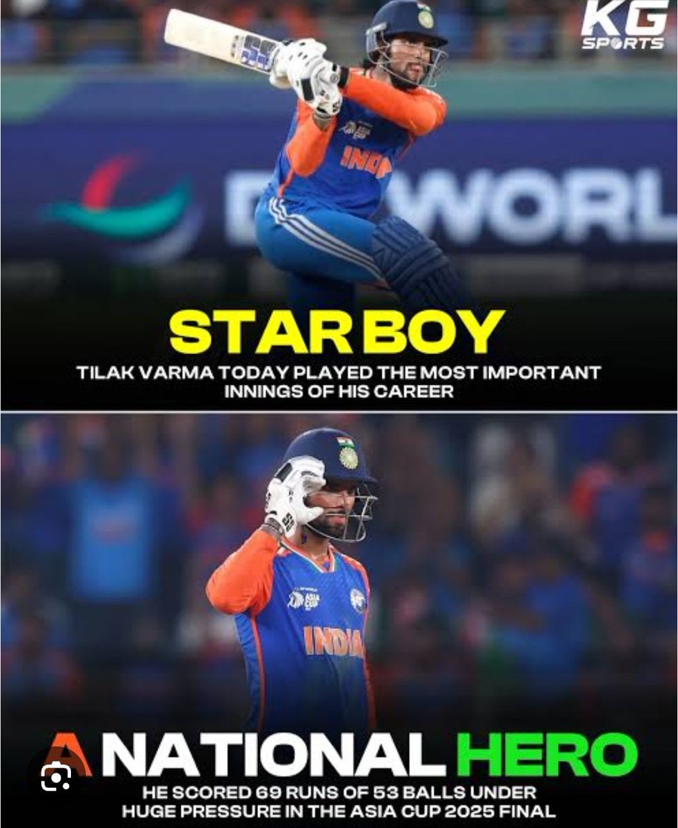 What a men, what a player, what an innings under pressure destroyed whole pakistan single handedly will be rememberedfor decades, well done champ <a href="/TilakV9/">Tilak Varma</a> #INDvsPAK #tilakvarma #AsiaCup