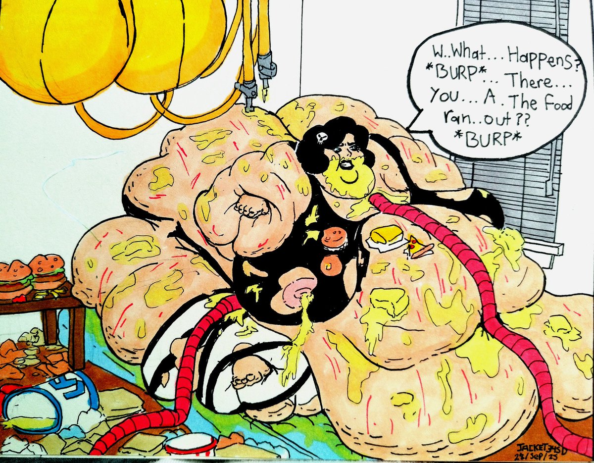 JACKET345D_'s tweet photo. TERRA INMOBILE 🍔📸

"She just finished a whole supply of junk food and she seems to still be a little hungry."

Character of: @lavenderbillows

What do you think⁉️

#ocart #inmobile #Weightgain #ssbbw #TERRA https://t.co/OZrsq5TQH0