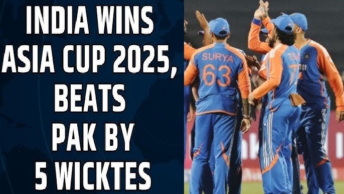 delhiwatcher's tweet photo. India clinched the Asia Cup 2025 after a thrilling final against Pakistan, winning by 5 wickets in Dubai.

Read more: https://t.co/73lmyZO6Ul

#asiacup #asiacup2025 #Indiacricket https://t.co/iwdGqEpKoU