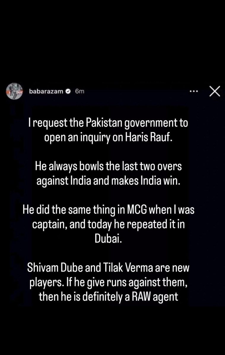 SIDDHAR54615824's tweet photo. Only reason I don’t believe this is because it’s written in English 😆🤣
#AsiaCupFinal #INDvsPAK https://t.co/e4RNRUie2D