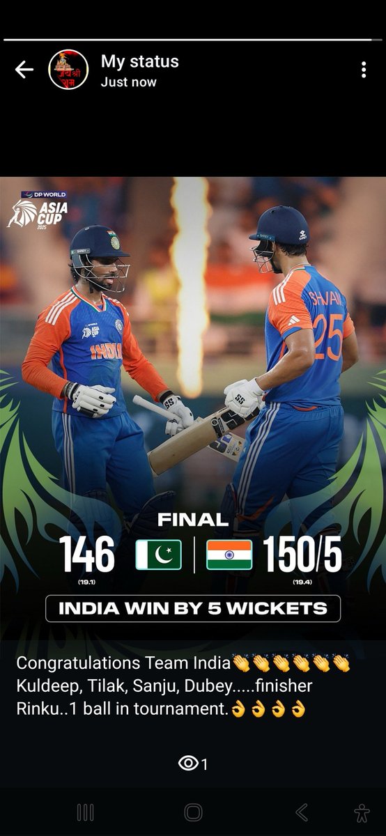 Shrirambuwade's tweet photo. Congratulations @Teamindiacrick 
Dil khush kar diya.... https://t.co/P7EYvonJbZ