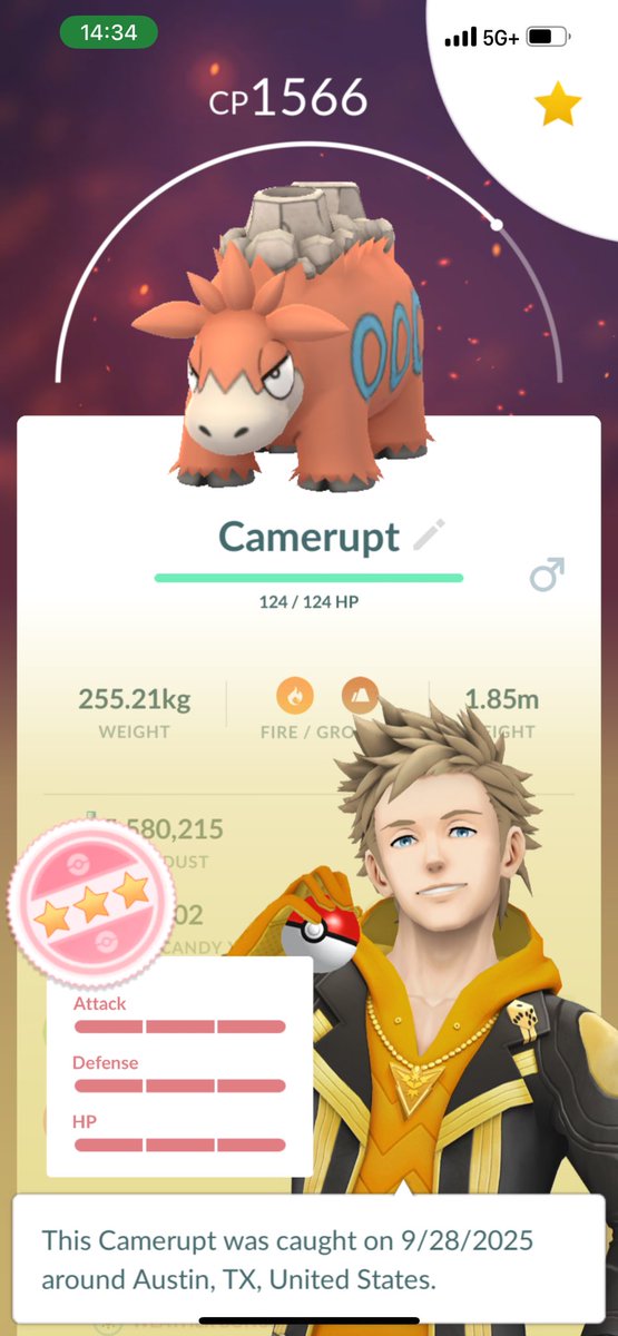 MrCorgo's tweet image. Another mega hundo added to the collection! #mega #camerupt #pokemon #hundo #pokemongo