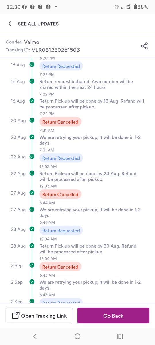 niraj0507's tweet photo. @meesho_support @Meesho_Official are cheaters. We are trying to return below products from last 2 months but everytime it is getting cancelled and now we are not getting any option to raise return request.
Order: 181155898545456512
Order: 186742120974938688
#Fraud #Cheaters https://t.co/l37WbJqRXn