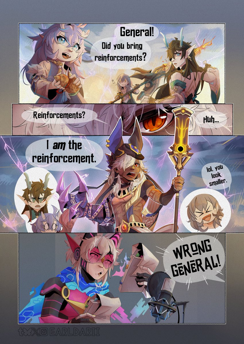 I had an idea, and I decided that it should be implemented. ⚡️

#FanArt #CyYuArt #HonkaiStarRail #GenshinImpact 
#Cyno #DanHeng #Bailu #Stelle