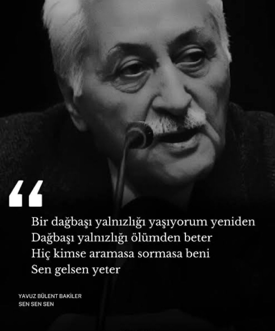 Gönüllerimize dokunan şiirleriyle büyüdüğümüz, edebiyatımızın ulu çınarı #YavuzBülentBakiler’i kaybetmenin üzüntüsü içindeyiz. Ruhu şad, mekânı cennet olsun. Ailesine ve sevenlerine başsağlığı diliyorum.

 #YavuzBülentBakiler
