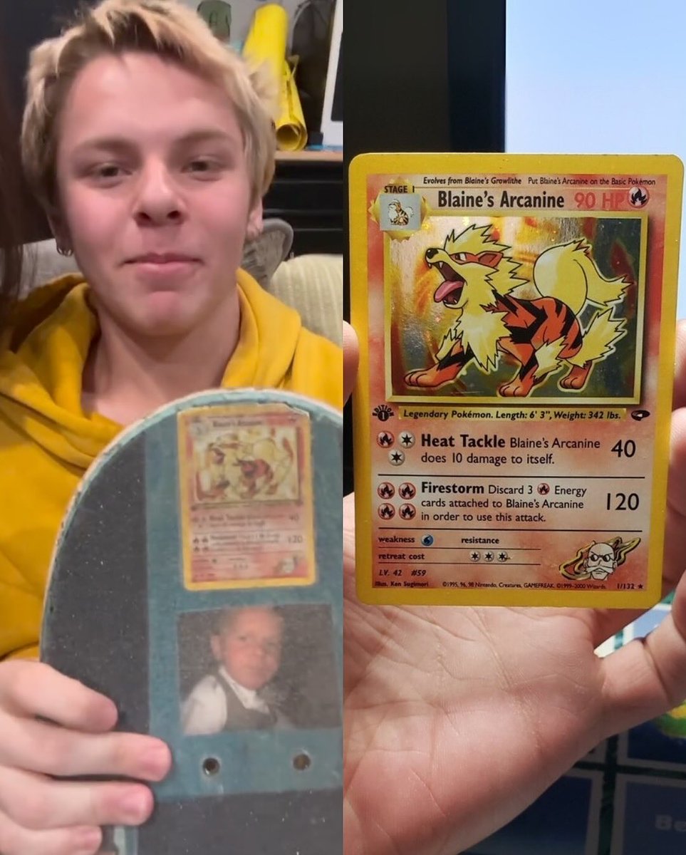 CRAZY DISCOVERY When he was 14, this kid pressed his favorite Pokmon card into his skateboard's grip tape. Years later, he found his old board and realized the same card, CRAZY DISCOVERY When he was 14, this kid pressed his favorite Pokmon card into his skateboard's grip tape. Years later, he found his old board and realized the same card,