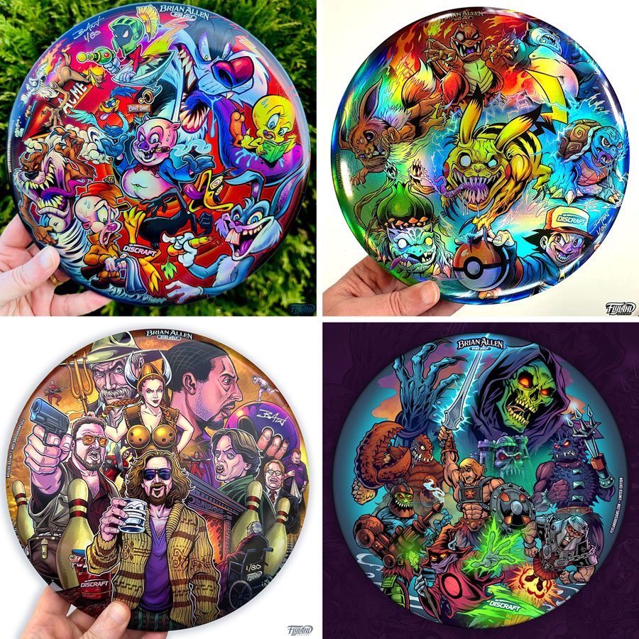 flylanddesigns's tweet photo. Each month, I've been drawing a new limited edition Foil disc golf disc. Here are the ones I've released over the past year. My Halloween-themed edition comes out this week.
#discgolf4life #discgolf #discgolfdaily #discgolfer #discgolfislife #frisbeegolf #discraft https://t.co/JqmBgCH4CD