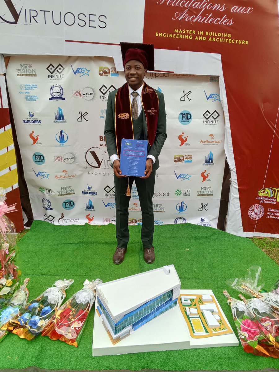 Soutenance de NDIBATCHOU Alexis Junior, étudiant en Architecture à l’Ecole Nationale Supérieure des Travaux Publics - Yaoundé.

Président : Pr NKENG George ELAMBO
Examinateur : Architecte NTAMAG Jacques
Rapporteur: Dr BWEMBA Charles

Mention :  Très Bien