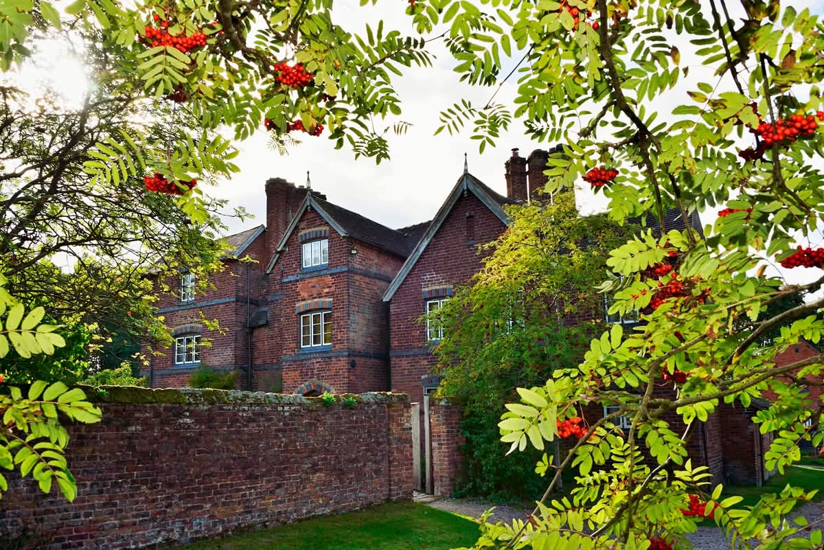 Moseley through the Rowan boughs. Moseley Old Hall this afternoon. #nationaltrust #nt #moseleyoldhall
