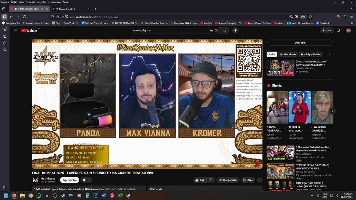 AramosT1000's tweet photo. Assistindo o Top 8 FINAL KOMBAT
@MaxViannaYT
#finalkombatnomax https://t.co/QIR1sNp5dF