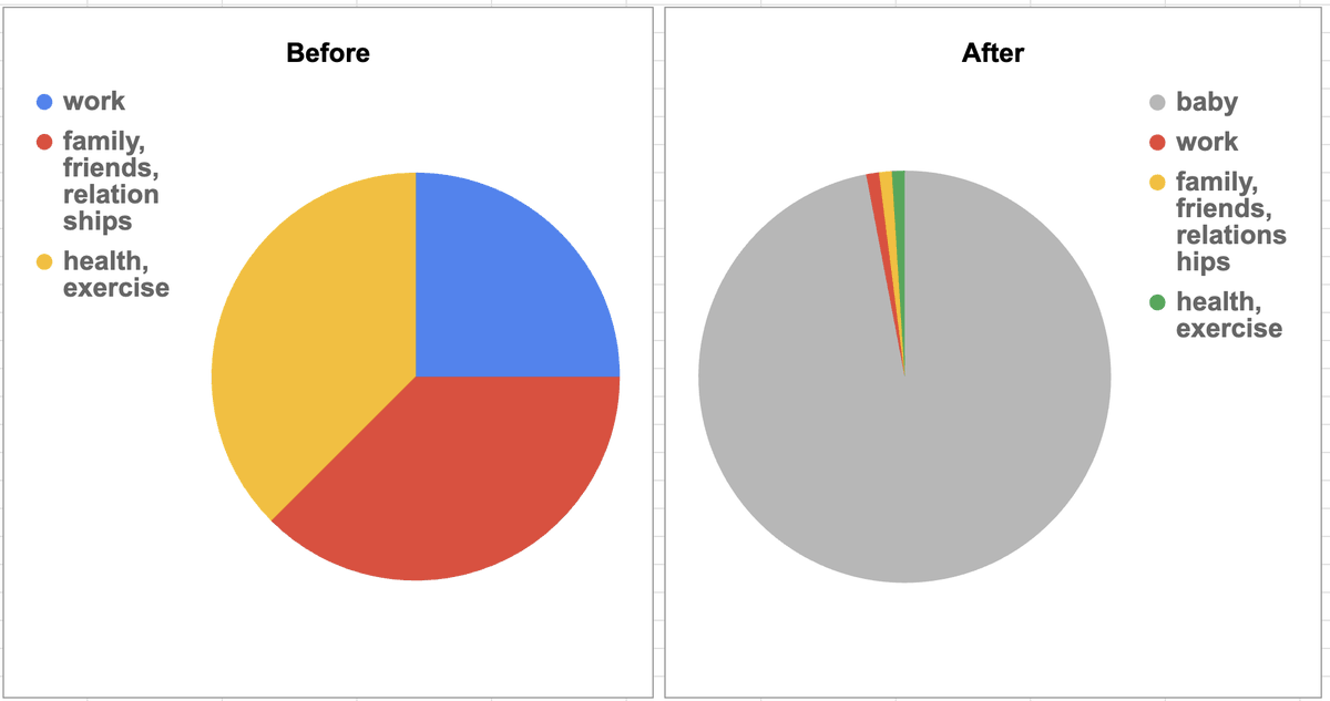 The mind of a balanced person before and after having children.