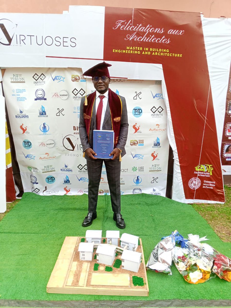 Soutenance de Fopa Jerry karmel, étudiant en Architecture à l’Ecole Nationale Supérieure des Travaux Publics. 

Président du jury : Pr NKENG George ELAMBO 
Examinateur.  Dr MACKONGO Christian
Rapporteur : Dr BWEMBA Charles 

Mention :  Très Bien