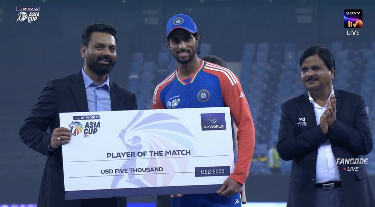 TILAK VARMA IS THE POTM IN ASIA CUP FINAL.