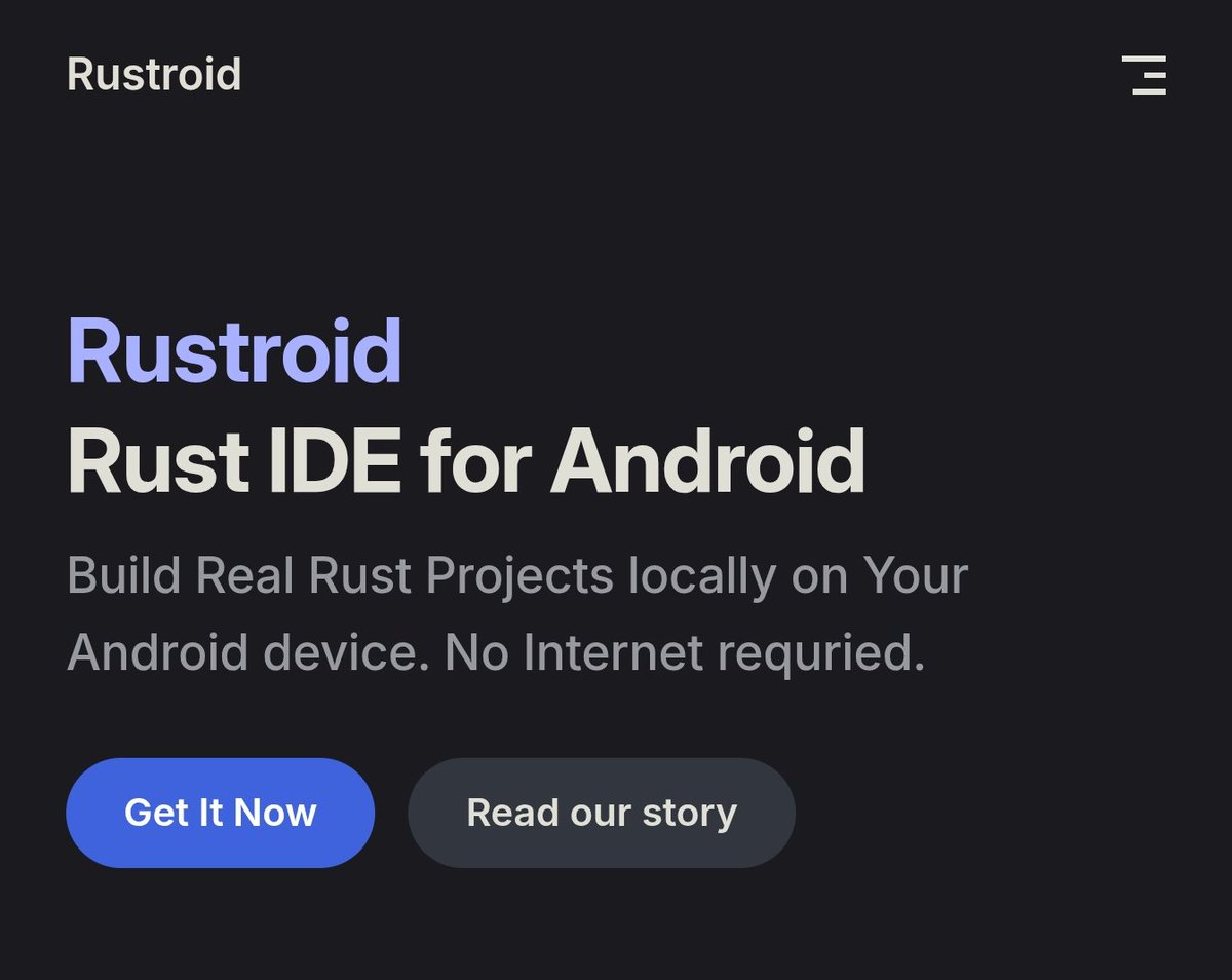 charliesbot's tweet photo. Este artículo me dejó emocionado del estado en q llegará Android Desktop, sobretodo para software development

Rustdroid es un IDE para Rust q corre localmente en Android! 

Nada de IDE en la nube: a sacarle provecho al poder de los procesadores actuales

https://t.co/ptMy322TKg https://t.co/3zUCmnVBLr