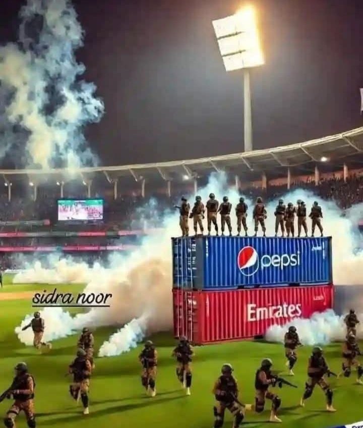 گراؤنڈ کا گھیراؤ کرلیا آنسو گیس کی شیلنگ جاری انڈیا کے کھلاڑیوں کی جیت کو ماننے سے انکار فارم 47 کے مطابق پاکستان کی ٹیم فاتح ہے