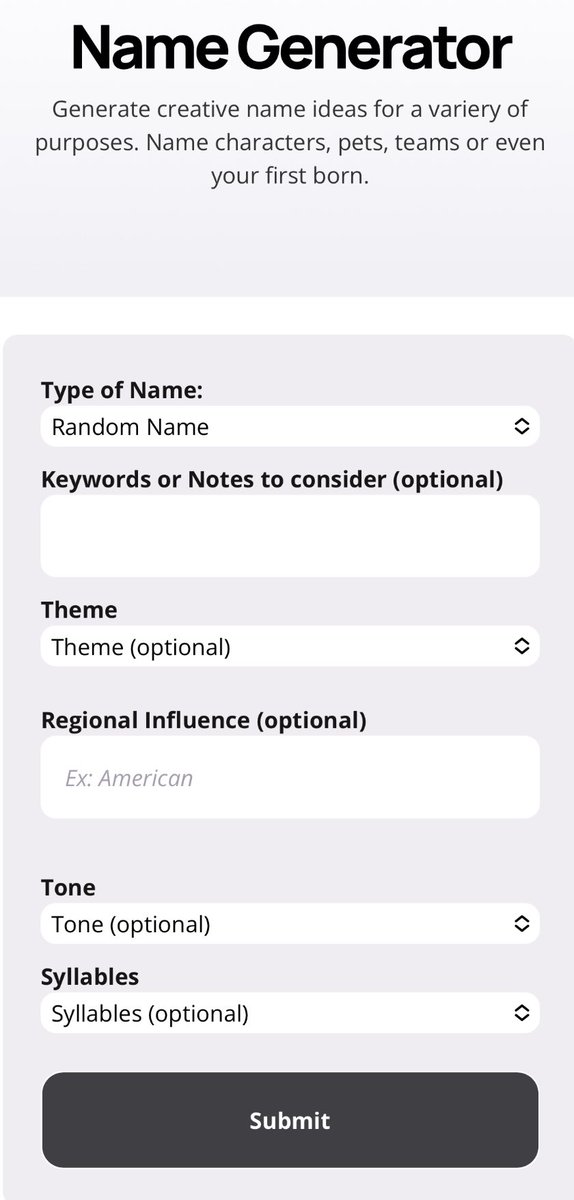 wordstudio_ai's tweet photo. @greg16676935420 Undercutting you with my firstborn namer https://t.co/J148RwRZNf