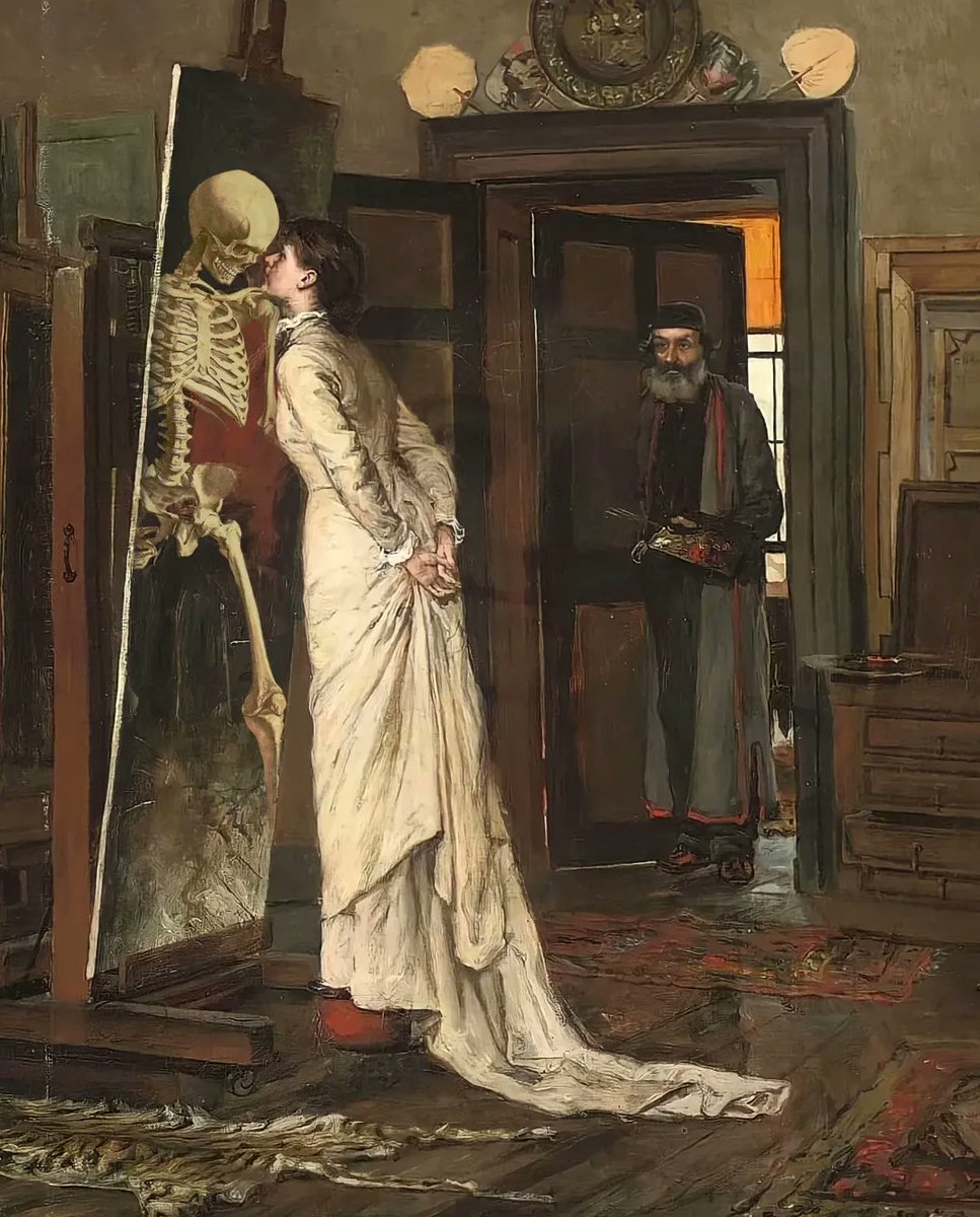 artstitle's tweet photo. チャールズ・ネイピア・ケネディ
（Charles Napier Kennedy、1852-1898）
『画家のアトリエ』
（The artist's studio） https://t.co/ulpXP8gbEt