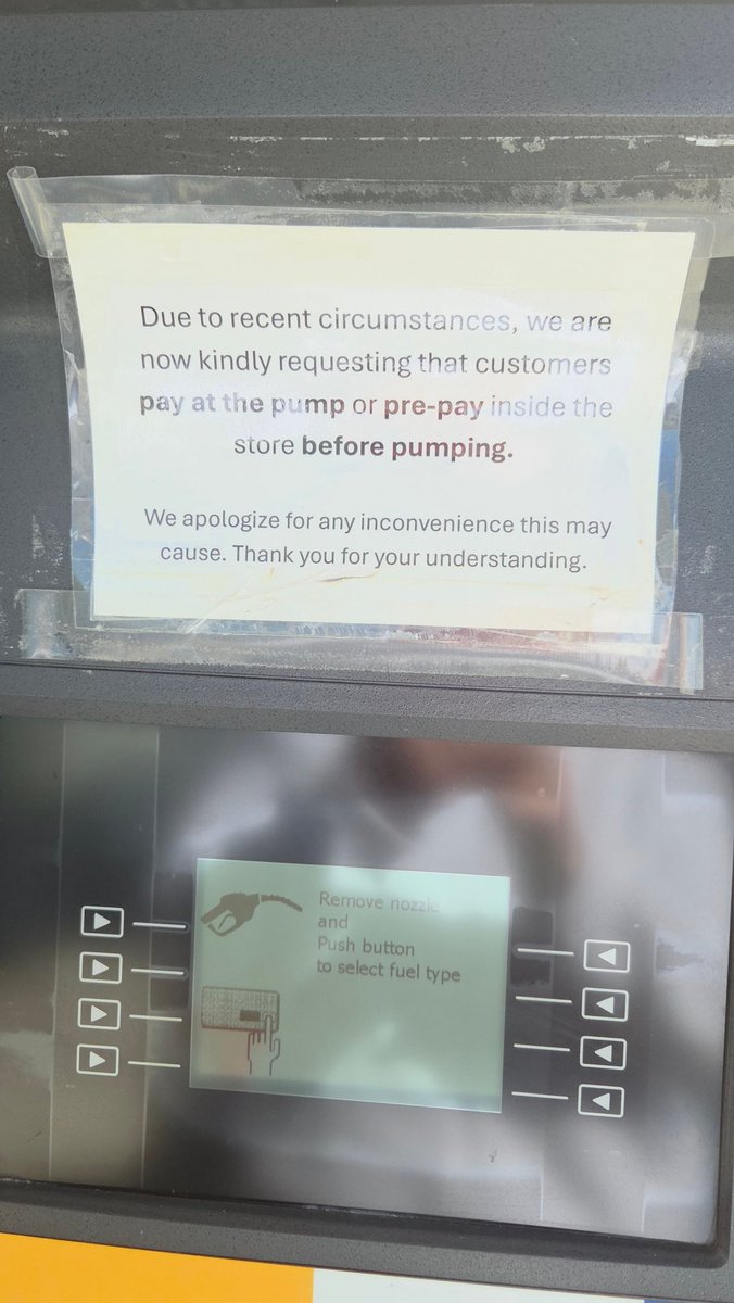 So polite. The most Canadian sign found at gas station.