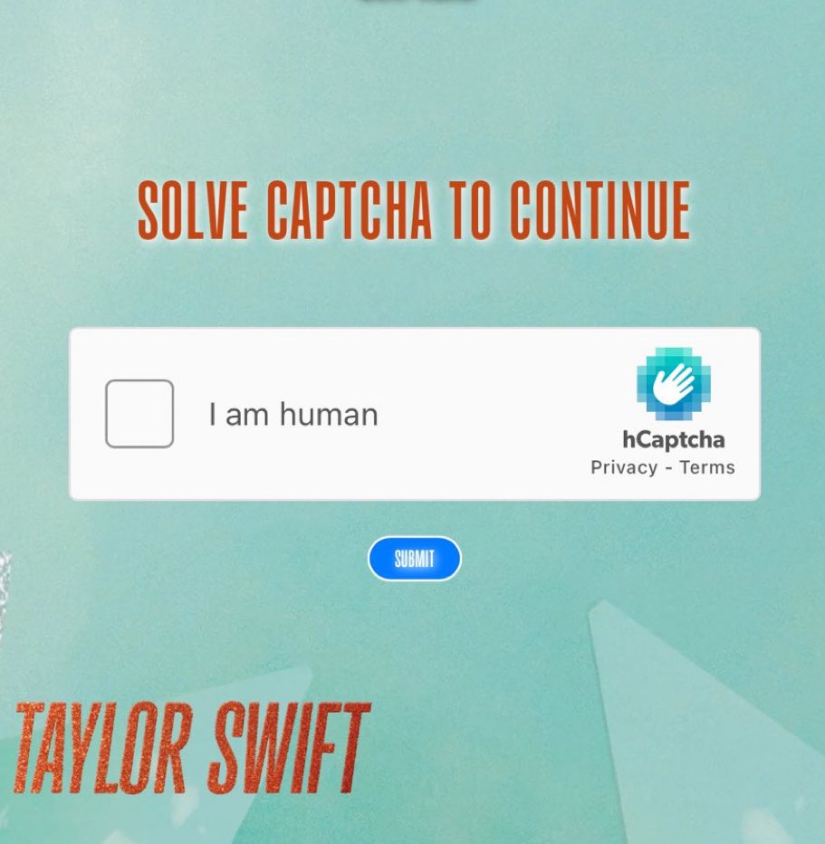 TSUpdating's tweet photo. 🚨| Taylor Swift’s merch store now requires a captcha to check out! https://t.co/UA08GOaO3K