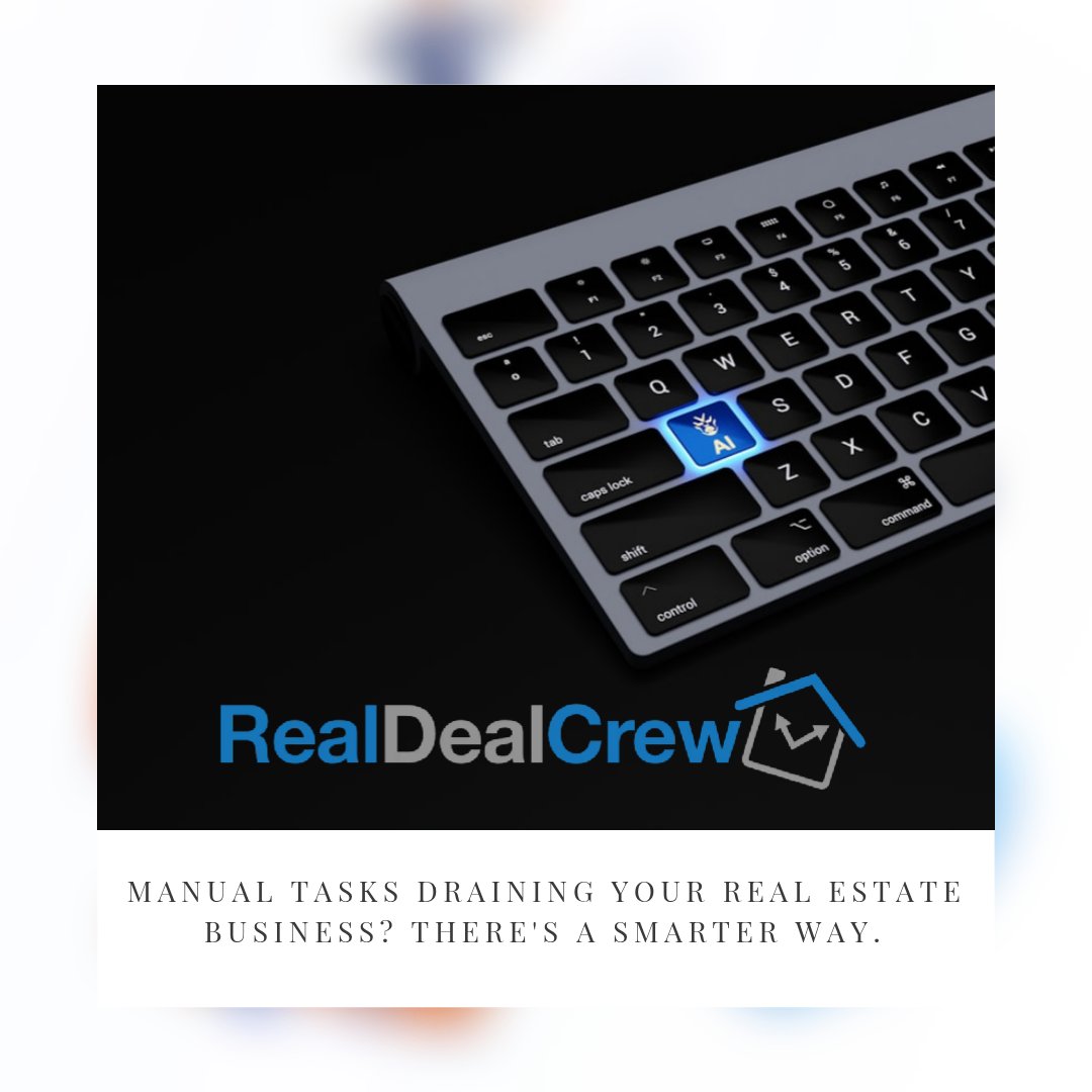 RealDealCast's tweet image. Tired of manual tasks? ⏳ Automate! Smart tools free up time for growth. Focus on clients, not paperwork. Ready to streamline your real estate business?

#RealEstateAutomation #BusinessGrowth #StreamlineOperations

#realestateinvesting