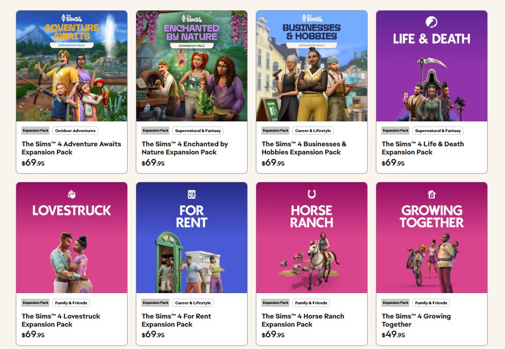 xosdr's tweet photo. I really thought I wouldn't have spend this amount on expansion packs, but after further research I might have spend it without actually realizing the price because I click the pre-order button too quick 😫 https://t.co/FBPJvM2ZBn