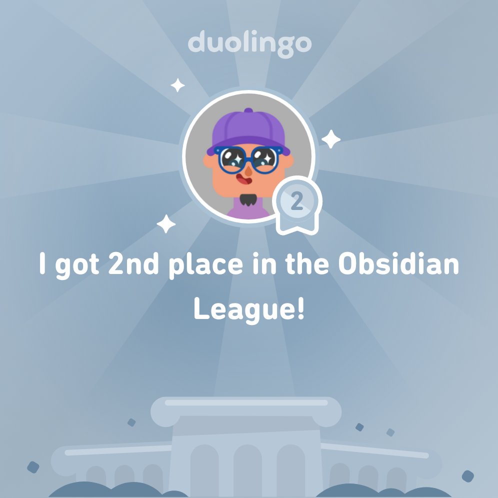 khal_Raheeg's tweet photo. I finished 2nd place in Obsidian League on @Duolingo! https://t.co/geu4SV2Wqk