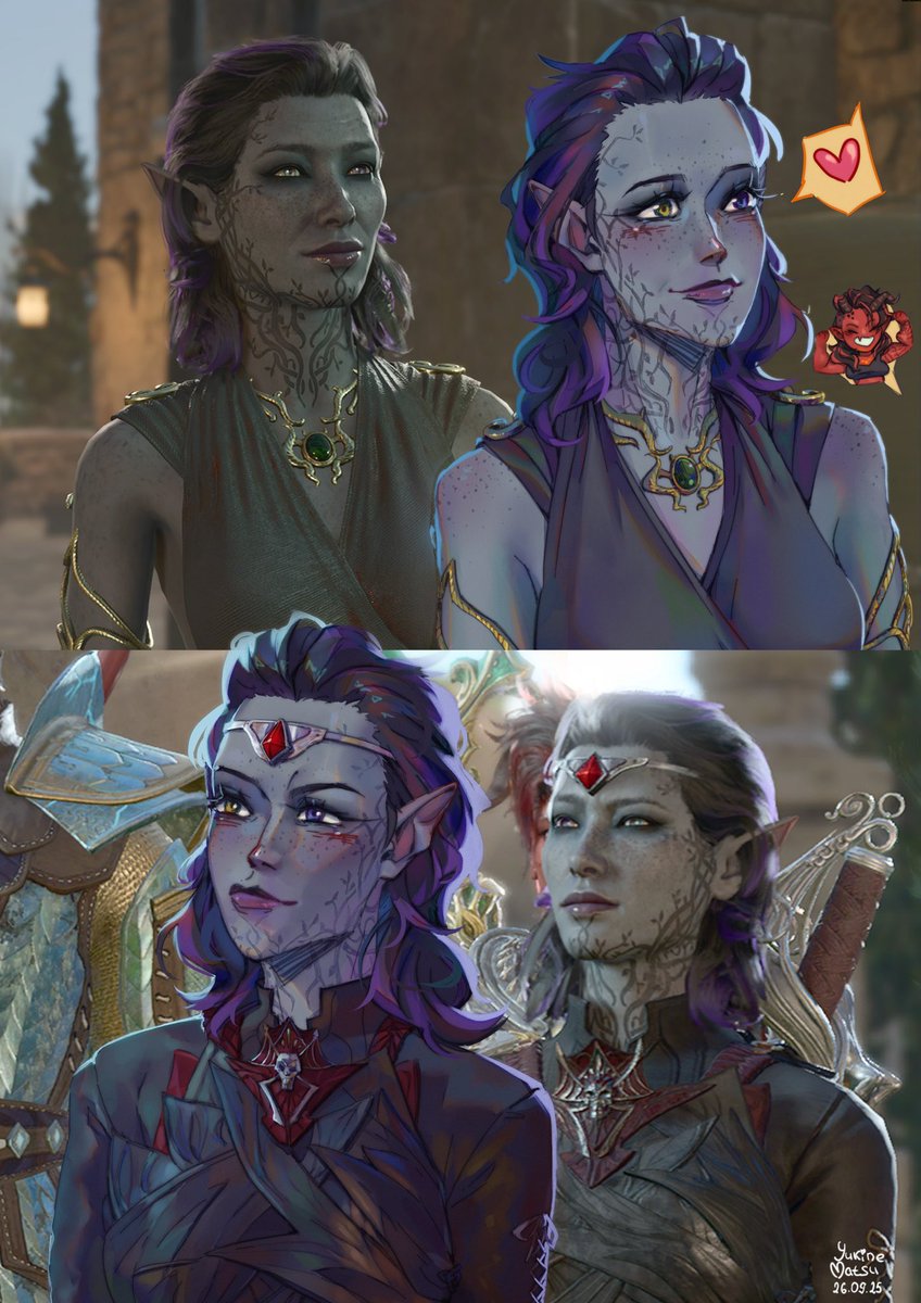 Her name’s Dianon, she’s a LadyBoy 🤭
#bg3 #baldursgate3 #drow #dnd
#dungeonsanddragons #rpg #oc #originalcharacter #portrait