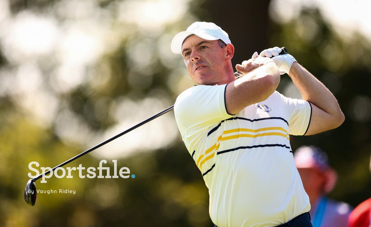 Rory McIlroy of Europe during the singles matches on day three of the 2025 Ryder Cup.

📸 <a href="/vaughnridley/">Vaughn Ridley</a> 

sportsfile.com/more-images/77…