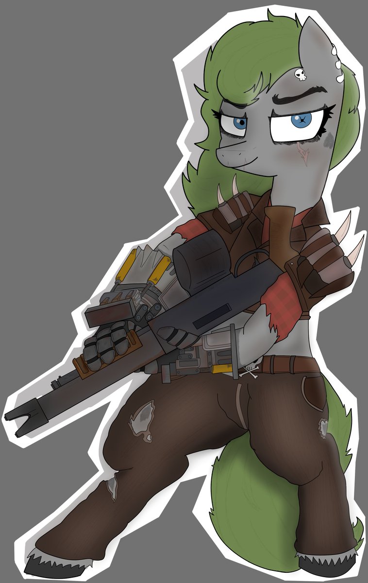TalkshowMare's tweet photo. Comission for @SirHowi 

pump the pump! OORAH
#MLP #mlpfanart  #comissionsopen  #Fallout https://t.co/6IS23L0Vgo