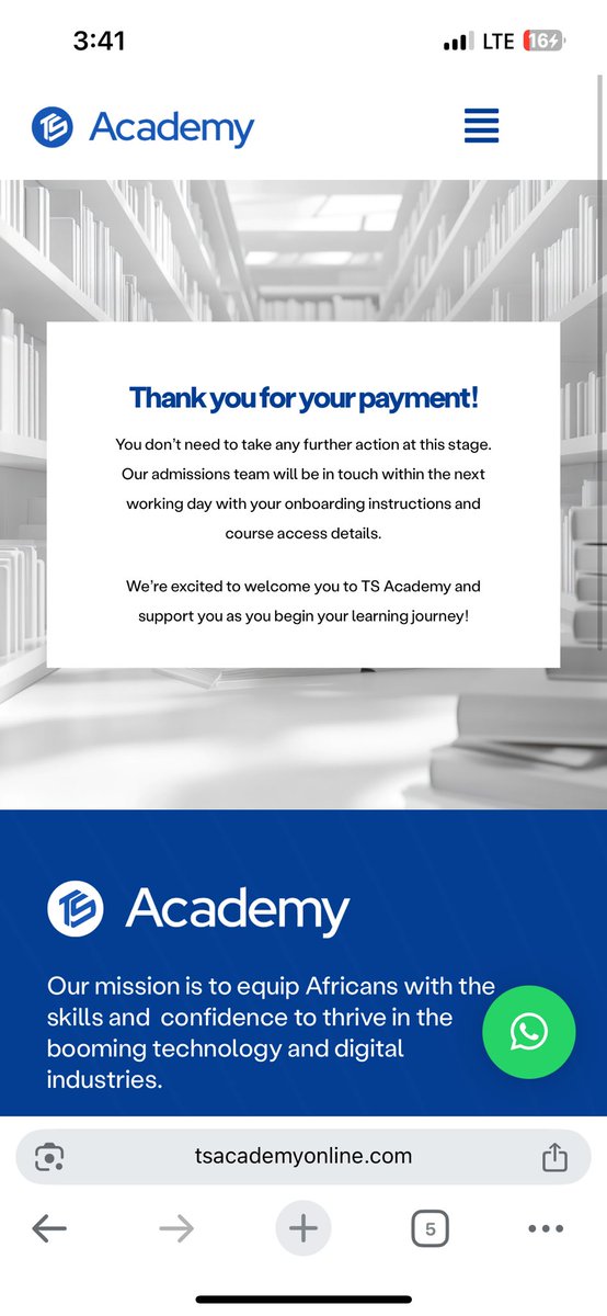 I’ve been given an amazing opportunity to study Backend Development at TS Academy through <a href="/Wizarab10/">Sir Dickson</a> Tech Scholarship 🙏🏽a dream I’ve had for so long to better myself. I’ve already paid the ₦26,500 application fee, but my only challenge now is that I don’t have a working laptop.