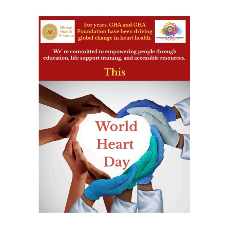 GhaHealth's tweet photo. 🌍❤️ This #WorldHeartDay, GHA &amp; GHA Foundation renew our oath to empower communities, spread awareness &amp; save lives through global heart health education &amp; CPR training. 💙

Join the GHA Global Heart Initiative:
👉 https://t.co/iguuJnCxsg
 | https://t.co/RTZ1oEjijj

#HeartHealth