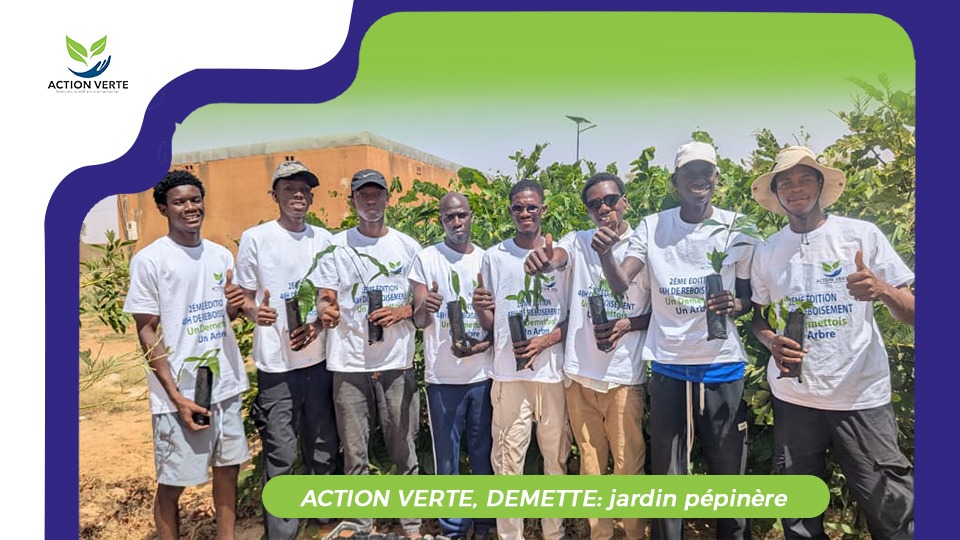 VerteAction's tweet photo. Face à l'avancée du désert, nos volontaires de la section de Démette (Nord du Sénégal) n'ont pas croisé les bras !

Ils viennent de mettre en place une pépinière communautaire pour faire renaître la végétation et combattre  la désertification. 
#senegal https://t.co/fFkoenou0V