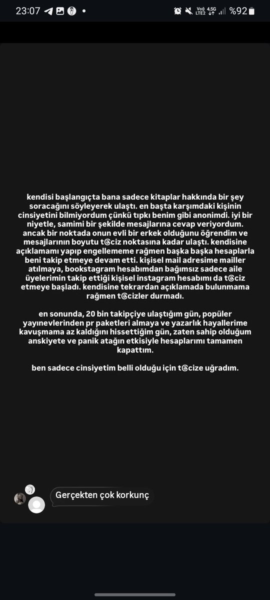 Etimle kemiğinde hepinizden nefret ediyoruz. Sadece duyduğunuz sese bile azıp bir kızın hayatını cehenneme cevirebiliyorsunuz.