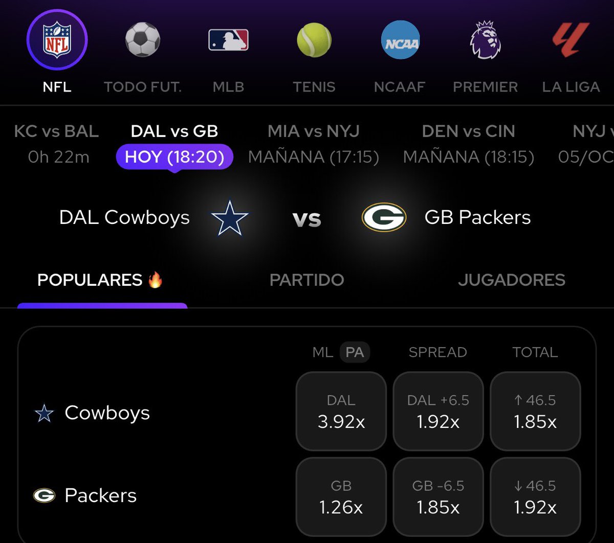 BernardoPicks's tweet image. Dinámica de NFL y LIGA MX en @Draftea_Mexico 🔥 🏈 🇲🇽 

2 ganadores de $1,000💰

Para participar tienes que hacer lo siguiente:
-Dar Like ♥️ y RT 🔁 
-Acertar spread Packers -6.5 o Cowboys +6.5
-Acertar los resultados de los 2 partidos de LIGA MX (ganador o empate)
-Seguirme en X…