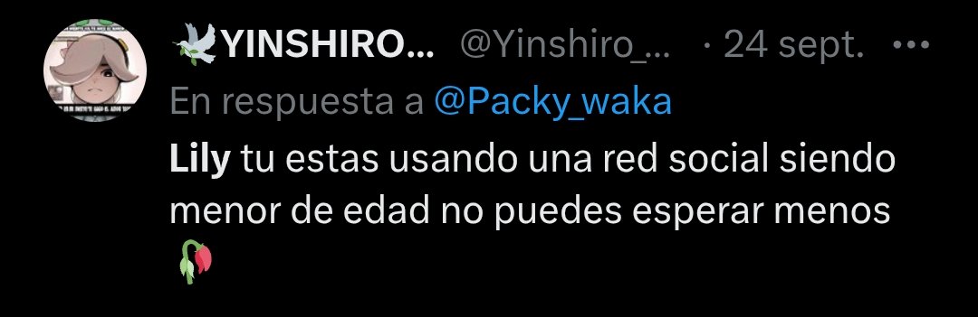 POOTIS0_0's tweet photo. @Gabri_ADibujos @Yinshiro_777 @Packy_waka Por el mismo motivo por el que él sigue con el tema a pesar de todo. Y respecto a lo de que tienes 16 años, te voy a responder con las mismas palabras de tu novio https://t.co/fLOcSsdlDV