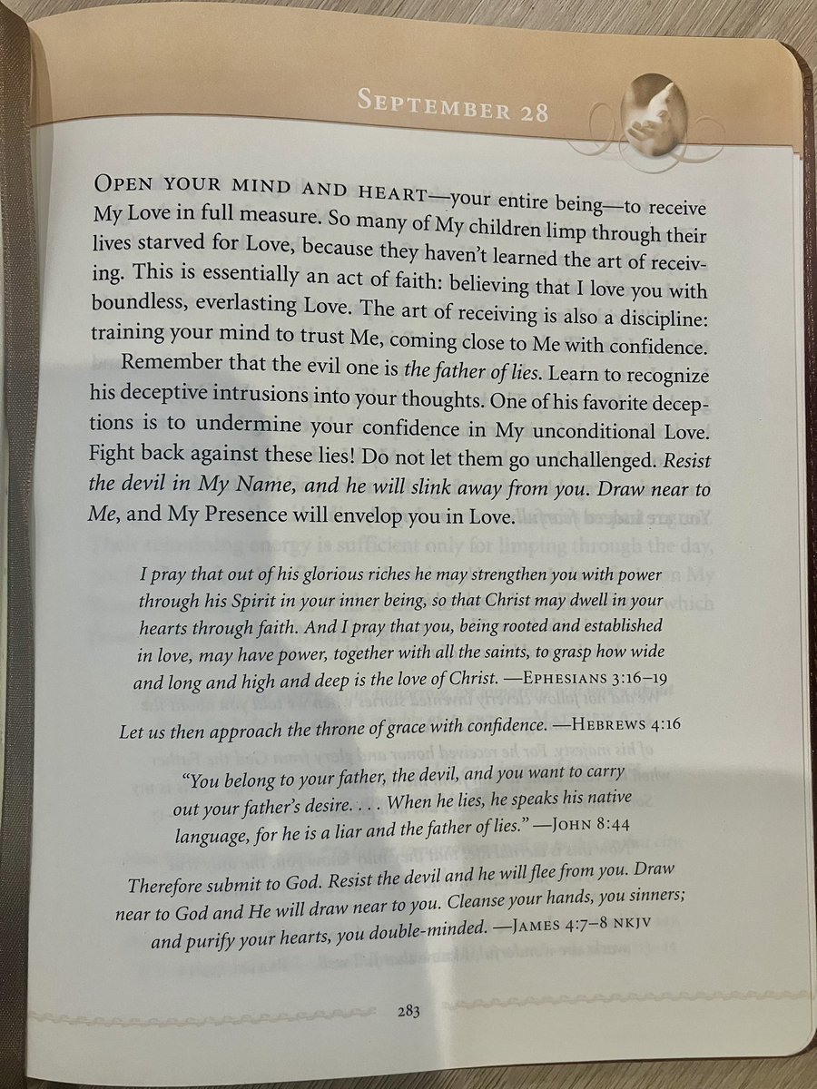 Jesus Calling, I read it daily. 
September 28, 2025  🇺🇸🙏🏼