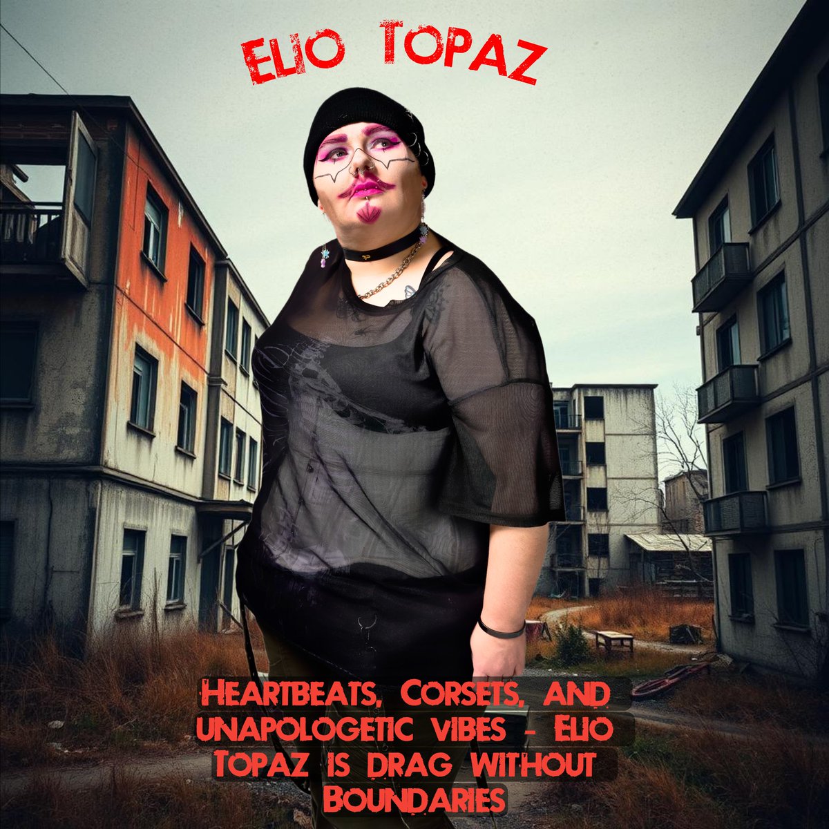 ElectricChrys's tweet photo. Elio Topaz is a punk rock drag king with a 90’s grunge edge and a signature heartbeat line that says it all. A transgender man embracing femininity, Elio turns corsets and DD’s into statements of power, beauty, and self-expression. https://t.co/KMYDqVOxtQ