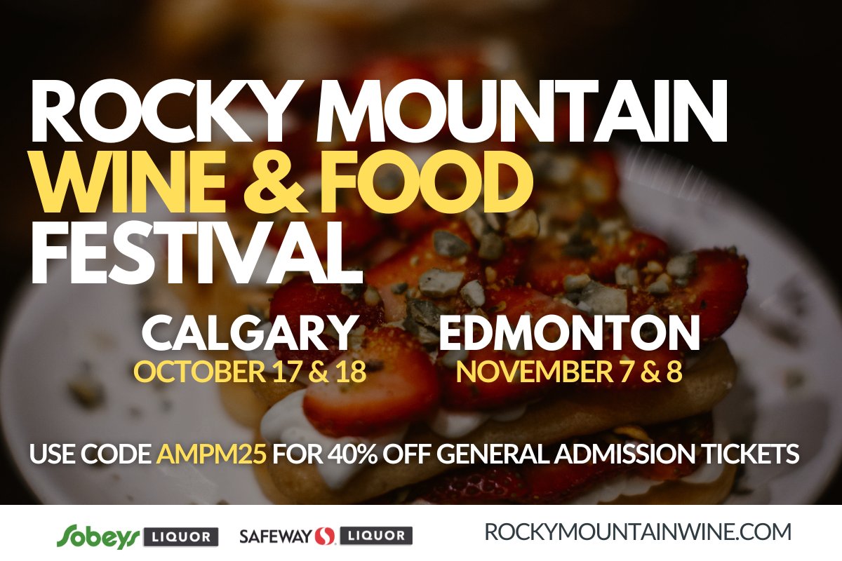 🍷✨ Rocky Mtn Wine &amp; Food Fest is back! ✨🍷

🎟️ Tix: Code AMPM25 = 40% OFF GA
🚐 Limo: Code RMWFF = 10% OFF to/from event

🎉 Bonus: Win a $500 Party Bus Ride
To enter:
1️⃣ Follow <a href="/ampmlimousine/">AM PM Limousine</a>
2️⃣ Follow <a href="/rockywinefood/">RockyMtnWineFoodFest</a>
3️⃣ Tag your crew 🍷

#RMWFF #WineFest #YYCEvents #YEGEvents
