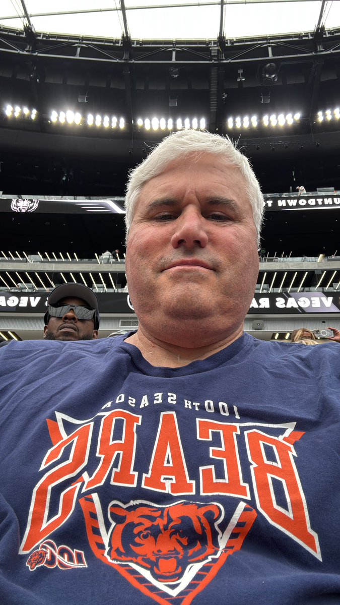 At Bears vs Raiders game. Go Bears 🐻