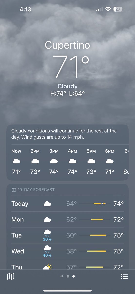 amaiithyst's tweet photo. why is no one talking about the weather in cupertino right now ? https://t.co/b7Zp0gvu6A
