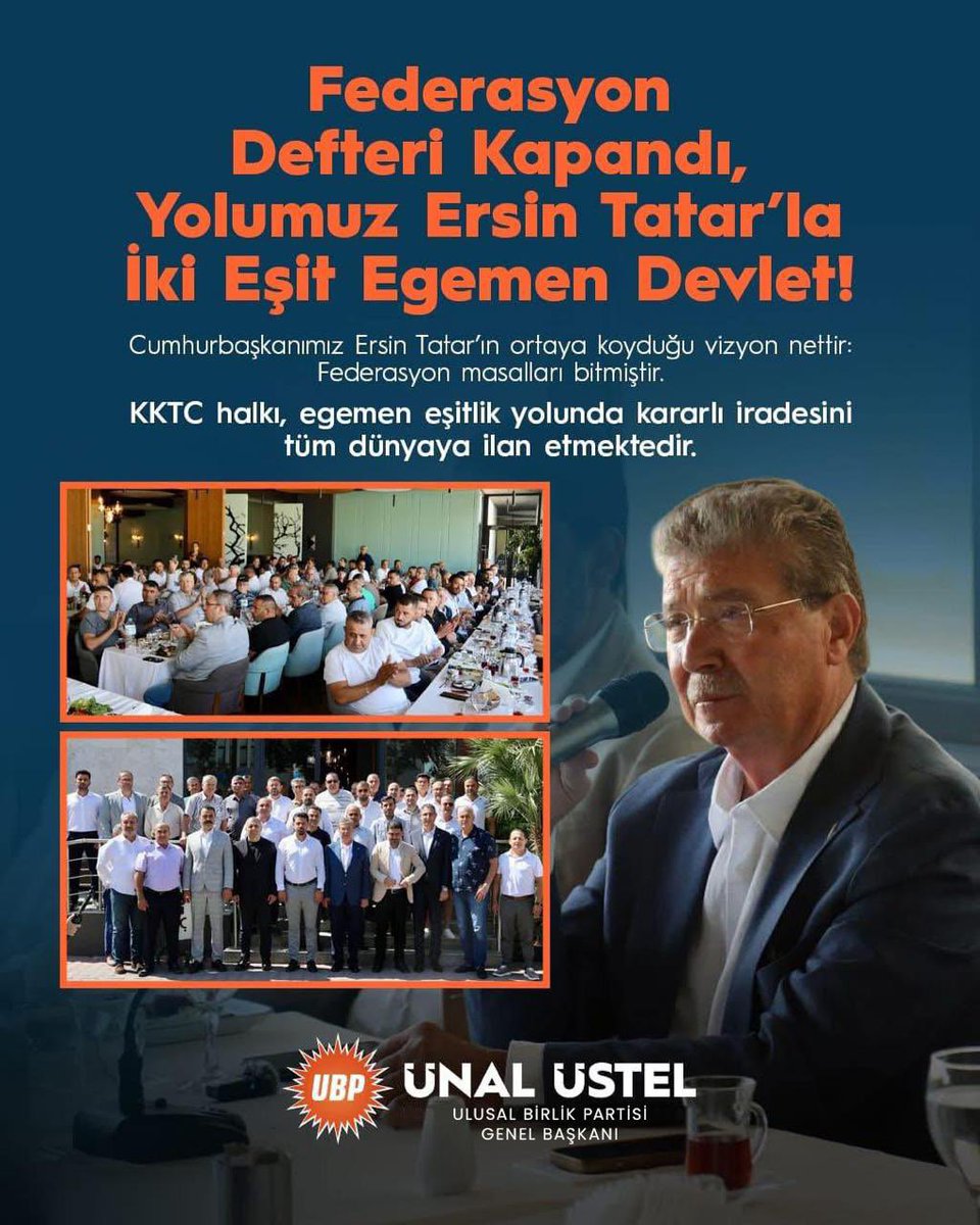 Federasyon defteri kapandı, yolumuz iki eşit egemen devlet!

Cumhurbaşkanımız Ersin Tatar’ın ortaya koyduğu vizyon nettir: Federasyon masalları bitmiştir.

#KKTC #ErsinTatar