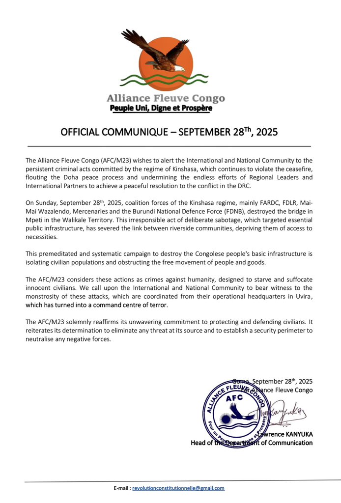 Lawrence KANYUKA tweet media