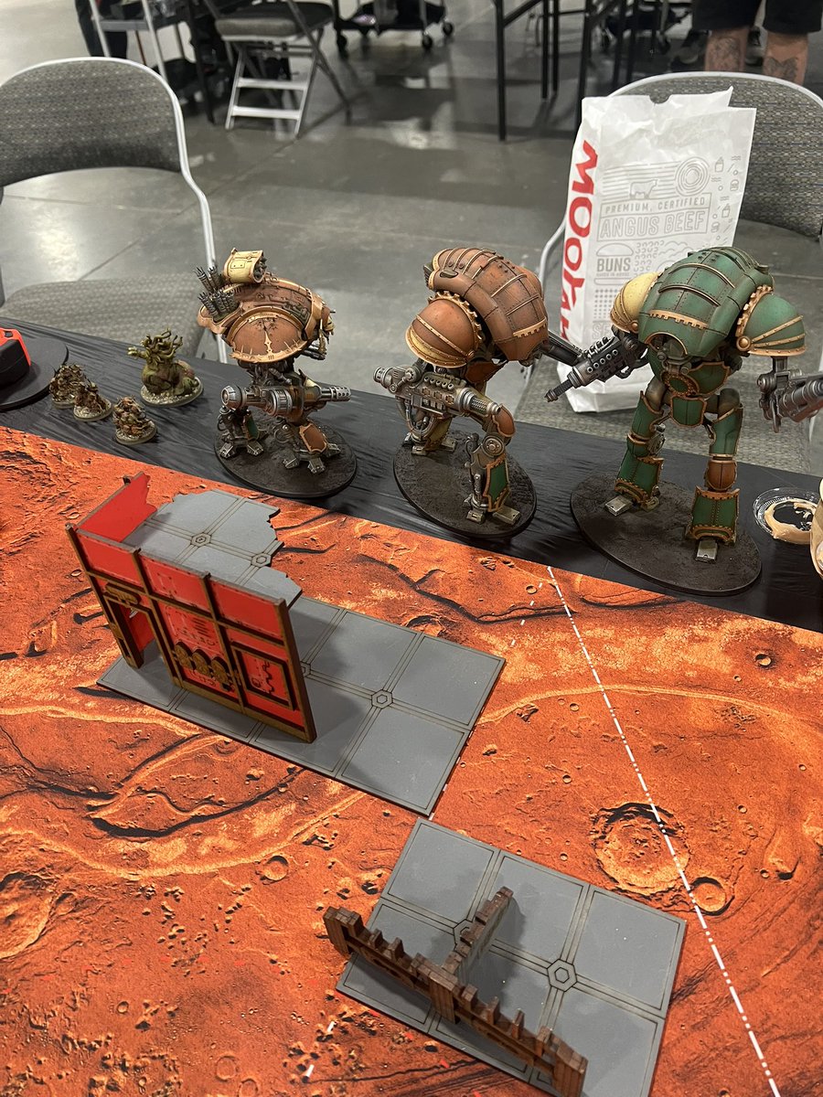 Round 6
Mission C | Linchpin | Tipping Point
GW 2
LAST GAME FUCK IT WE BALL!

Into Chaos Knights
Total random pairings on our end no fancy pairing matrix for us