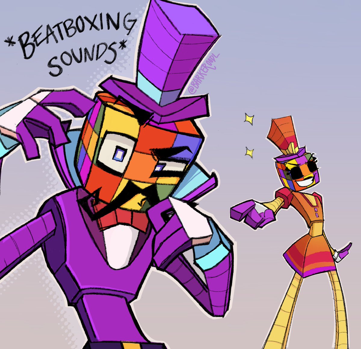 barkeroodle's tweet image. EPIC RAP BATTLE — Allie &amp;amp; Kazam VS you
(you’re guaranteed to lose lol)
#zamination #FazbearandFriends #allieandkazam