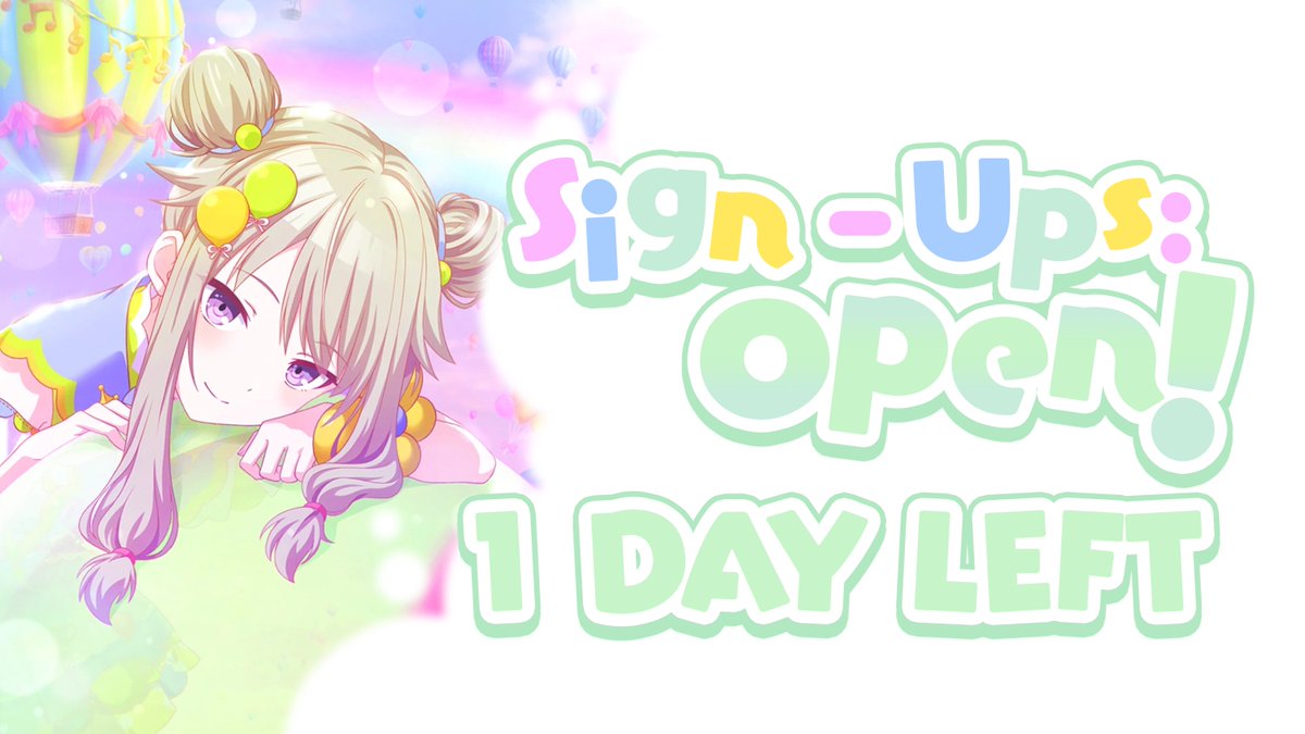 🍰LAST CALL!🍰

Only one day left to fill the participation form! 🍡

LINK BELOW ⬇️