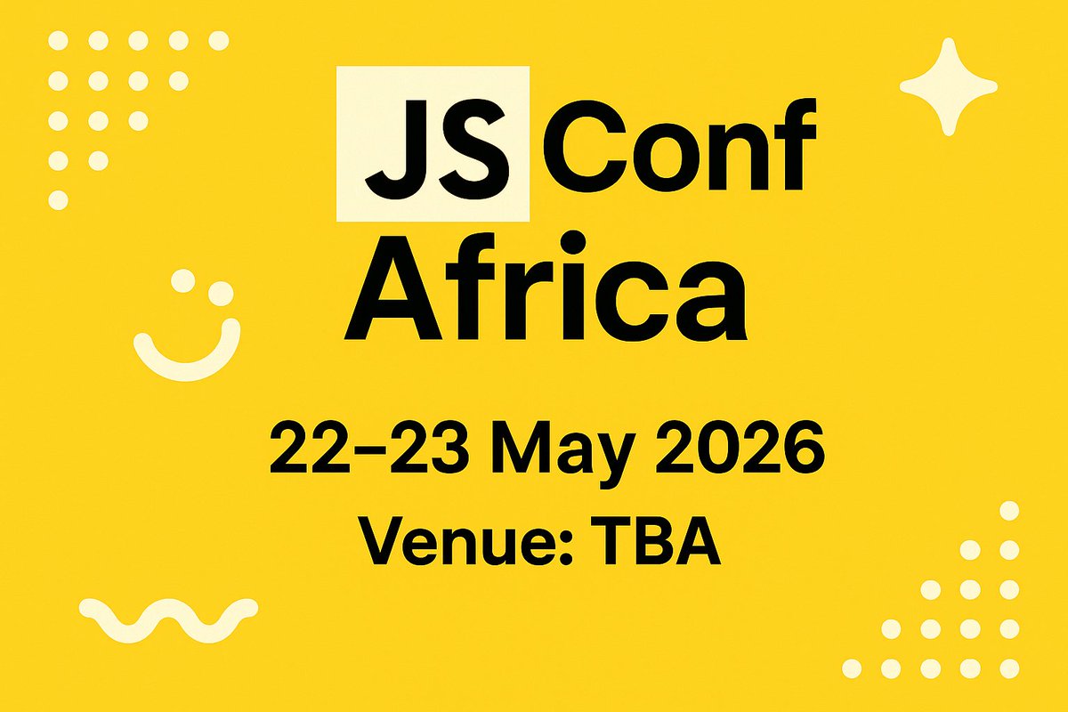 NdemoKelvin's tweet image. 🚀 JS Conf Africa 2026 is here!
📅 22–23 May 2026
📍 Venue: TBA, Nairobi
Get ready for 2 days of world-class JavaScript talks, workshops, lightning sessions, and community building. From React, Vue & Node.js to AI, WebAssembly, and civic tech — expect cutting-edge insights and…