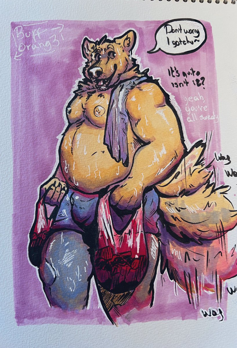 Polar Patroller sends tummy selfie wyd // big wolp gotcha :3 

Some traditional art practice I’ve made recently x3